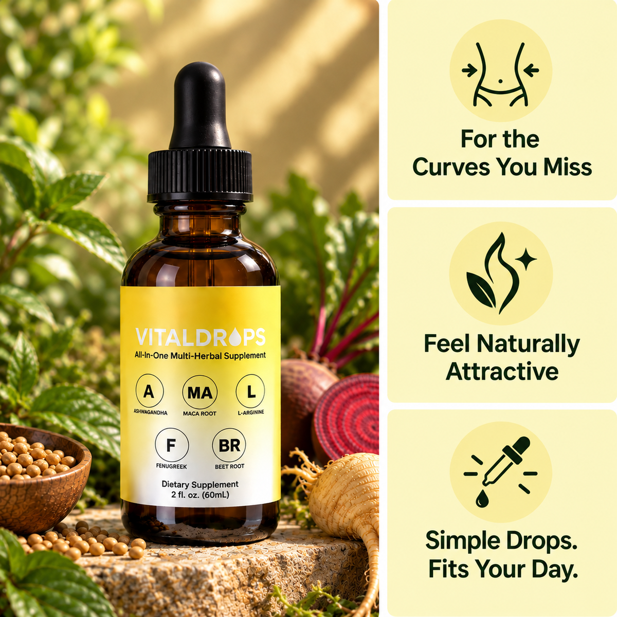 VitalDrops bottle with dropper